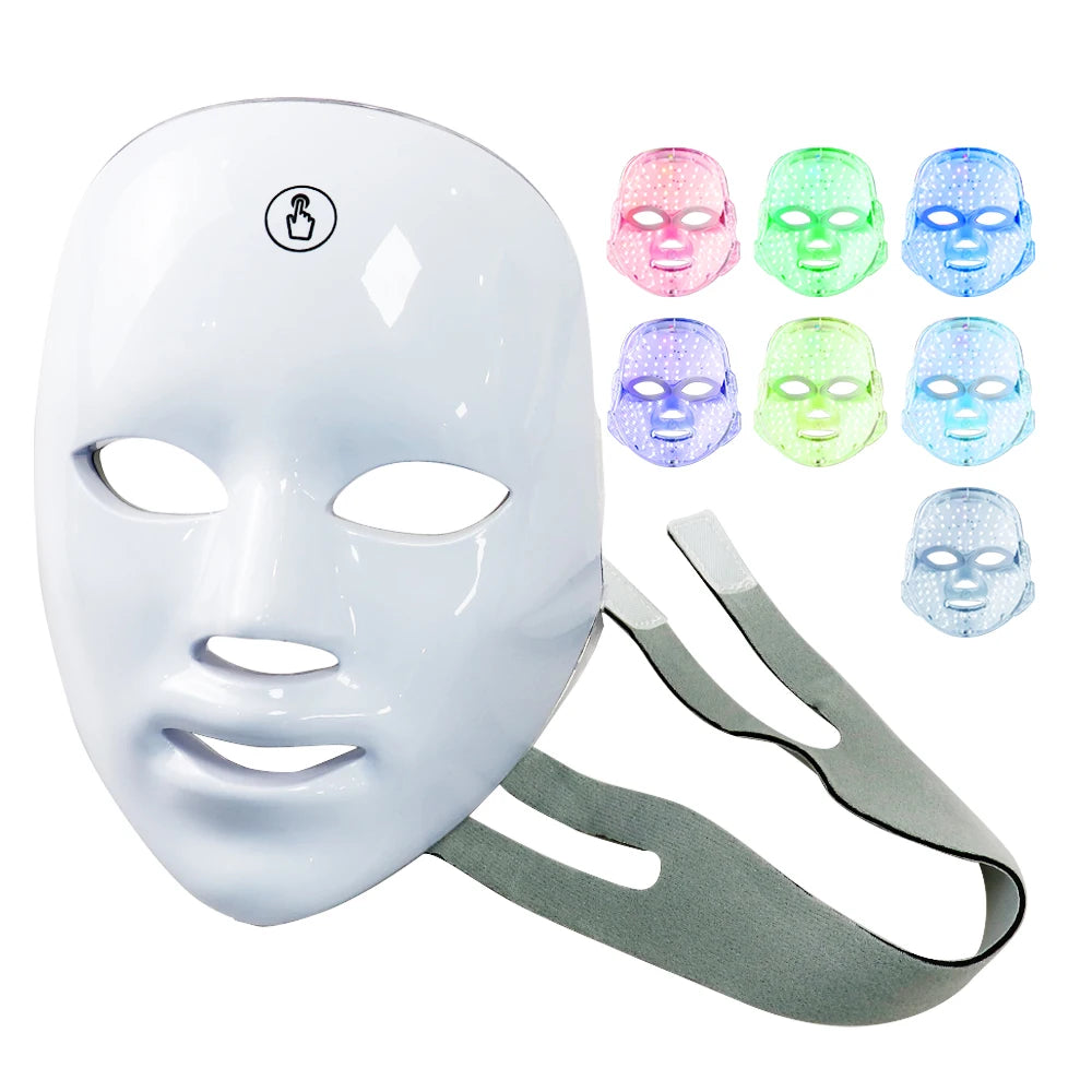 Masque LED 7 Couleurs LumiDerma – Soin Visage Anti-Âge & Anti-Imperfections